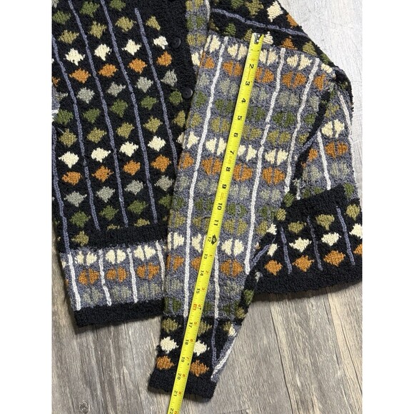 Vtg Nan Hadden Wool Black Cardigan Size S Teacher Grandma Cottage - Picture 8 of 9